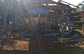 Image for Tah Baw Ko Der Primary School and the school buildings were destroyed