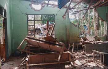 Image for On April 23, 2025, at 8:00 PM, in Doo Pla Ya District, Gru Tue Township, Win Ka village, Win Ka Middle School (#6053), the SAC deliberately dropped bombs on the school campus.