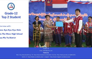 Image for Interview with the Second-Ranked Student in the Kawthoolei Board Examination: Naw Aye Kyu Kyu Hnin, Mu Tha Waw High School, Dooplaya District.