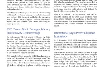 Image for Karen Education and Culture Department Monthly News Release