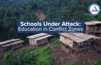 Image for In Myanmar, the conflict has forced millions of people to leave their homes, and even schools and hospitals are being attacked.